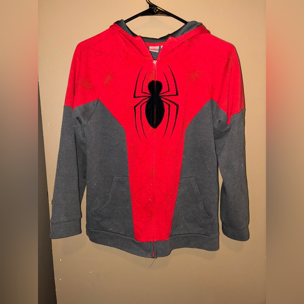 Spiderman Red and Gray Kids Jacket